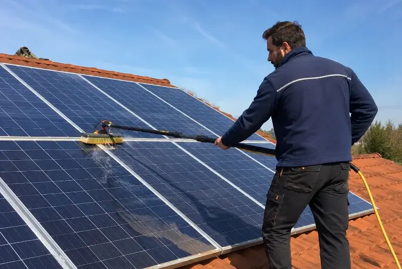 Nettoyage et entretien de panneaux solaires à Cardet